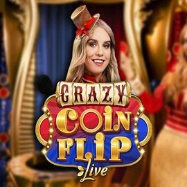 Crazy Coin Flip online game logo by Evolution on tikitaka-login.com